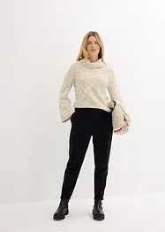 Boxy- Pullover mit ausgestelltem Ärmel und Noppengarn, bonprix