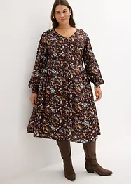 Viskosekleid mit Smockeinsatz, bonprix