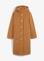 Manteau en sherpa avec capuche et poches, bonprix