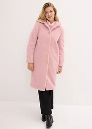 Manteau en sherpa avec capuche et poches, bonprix