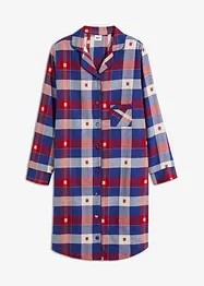 Chemise de nuit tissée avec patte de boutonnage, bonprix