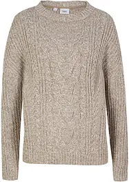 Oversize-Pullover mit Zopfmuster, bonprix