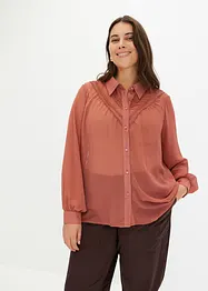 Blouse avec dentelle, bonprix