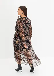 Robe courte-longue à imprimé et effet brillant, bonprix