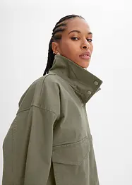 Weite Twill-Jacke mit aufgesetzten Taschen, bonprix