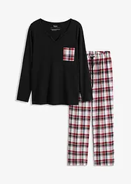 Pyjama mit Flanellhose, bonprix