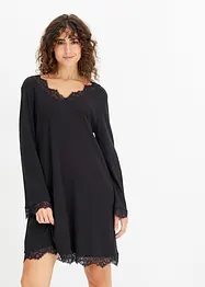 Chemise de nuit en matière côtelée avec dentelle, bonprix