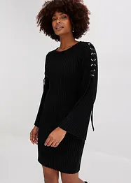 Robe cintrée en maille avec laçage, bonprix