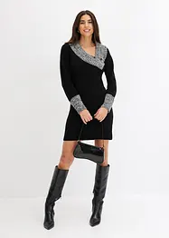 Strickkleid mit Schalkragen, bonprix