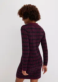 Robe en maille jacquard avec col, bonprix