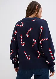 Pull de Noël à col rond, oversize, bonprix