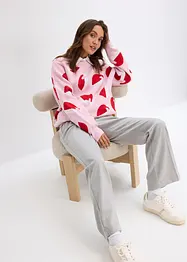 Feinstrickpullover mit Rundhals, oversized, bonprix