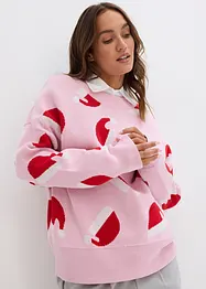 Feinstrickpullover mit Rundhals, oversized, bonprix