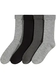 Thermo Socken mit Umschlagbündchen und Innenfrottee (4er Pack), bonprix