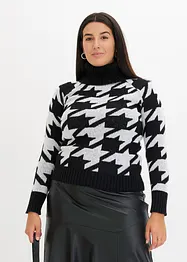 Pull col roulé à motif, bonprix