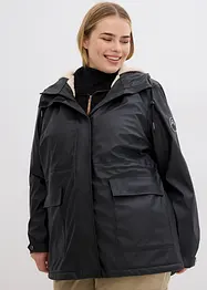 Regenjacke mit Teddyfutter aus wasserdichtem Material, bonprix