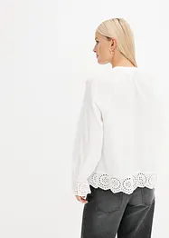 Bluse mit Spitze am Saum, bonprix