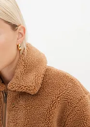 Oversized Teddy Jacke mit aufgesetzten Taschen, bonprix