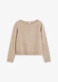 Pull en maille col bateau, bonprix