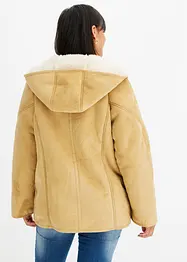 Shearling Jacke mit Kapuze, bonprix