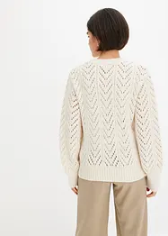 Pull douillet en maille ajourée, bonprix