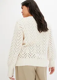 Flauschpullover mit Lochmuster, bonprix