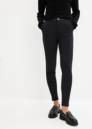 Leggings aus festem Jersey mit Lederimitatdetails, bonprix