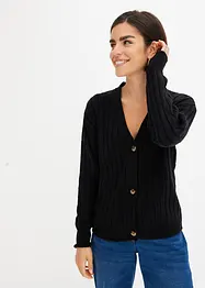 Kurze Ripp-Strickjacke, bonprix