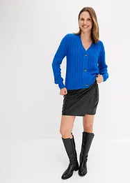 Kurze Ripp-Strickjacke, bonprix