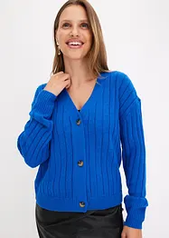 Kurze Ripp-Strickjacke, bonprix