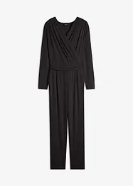 Jersey-Jumpsuit in Wickeloptik, bonprix