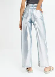 Wide-Leg-Jeans, mit Glanzbeschichtung, bonprix