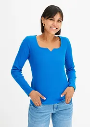 Rippshirt mit weitem Ausschnitt, bonprix