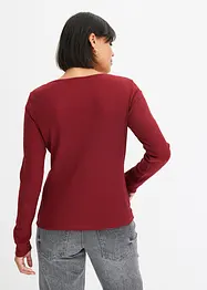 Rippshirt mit weitem Ausschnitt, bonprix