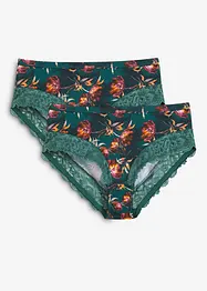 Maxislip mit zarter Spitze (2er Pack), bonprix