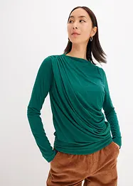 Langarmshirt mit Raffungen, bonprix