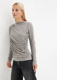 Langarmshirt mit Raffungen, bonprix