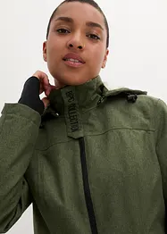 wasserdichte Funktions-Outdoor-Longjacke mit Teddyfleece, bonprix