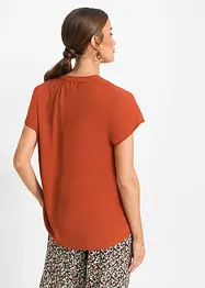 Chemisier manches courtes boutonnage invisible, bonprix
