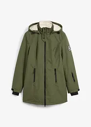 wasserdichte Funktions-Outdoor-Longjacke mit Teddyfleece, bonprix