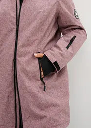 wasserdichte Funktions-Outdoor-Longjacke mit Teddyfleece, bonprix