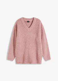Grobstrick-Pullover mit V-Ausschnitt, bonprix