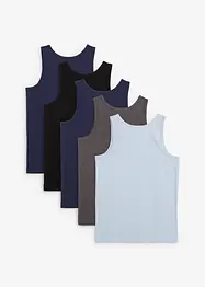 Lot de 5 débardeurs, bonprix