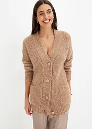 Flauschige Strickjacke, bonprix