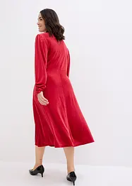 Robe midi en velours doux, bonprix