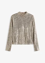 Bluse mit Pailletten, bonprix