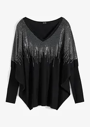 Feinstrickpullover mit Strass-Applikation, bonprix