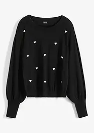 Pull en fine maille de viscose mélangée, bonprix