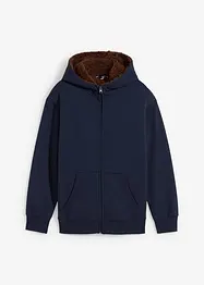 Jungen Kapuzen-Sweatjacke mit Teddyfutter, bonprix