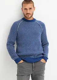 Pull coton à col rond, bonprix